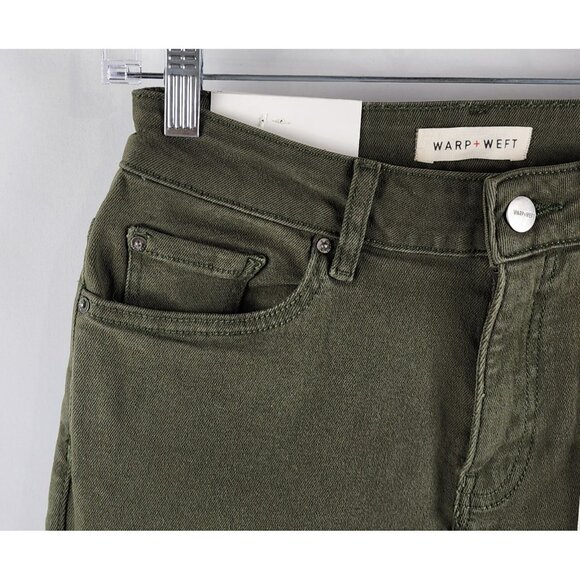 Warp + Weft Jeans Mens 28x30 Green Ams Amsterdam Slim Denim NWT - Picture 3 of 13